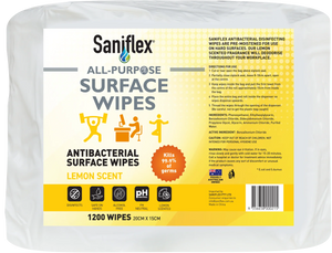 Saniflex All Purpose Antibacterial Surface Wipes 1200 Bag (Carton Of 4 Bags)
