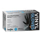 Saniflex Disposable Vinyl Gloves Powder Free - Black - 100 Pack Medium