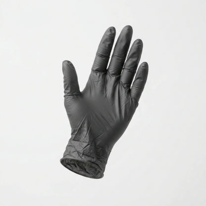 Saniflex Disposable Vinyl Gloves Powder Free - Black - 100 Pack Medium