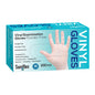 Saniflex Disposable Vinyl Gloves Powder Free - Clear - 100 Pack Medium