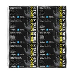 Saniflex Heavy Duty Black Nitrile Gloves 100 Pack Medium