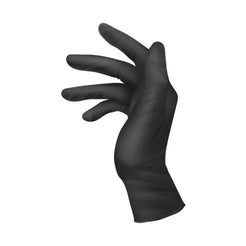 Black glove on a white background