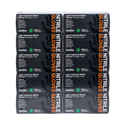 Saniflex Light Industrial Black Nitrile Gloves 100 Pack Small