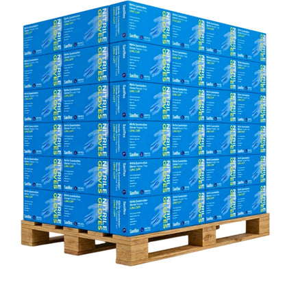 Saniflex Nitrile Glove Long Cuff Blue Large, 100 pcs Pack
