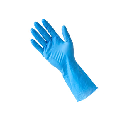 Saniflex Nitrile Glove Long Cuff Blue Medium, 100 pcs Pack