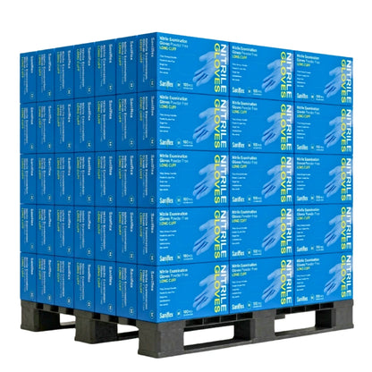 Saniflex Nitrile Glove Long Cuff Blue Medium, 100 pcs Pack
