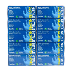 Saniflex Nitrile Gloves Small - Powder Free - Blue, 100 Pack