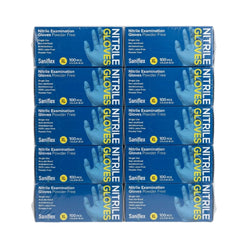 Saniflex Nitrile Gloves XL - Powder Free - Blue 100 Pack