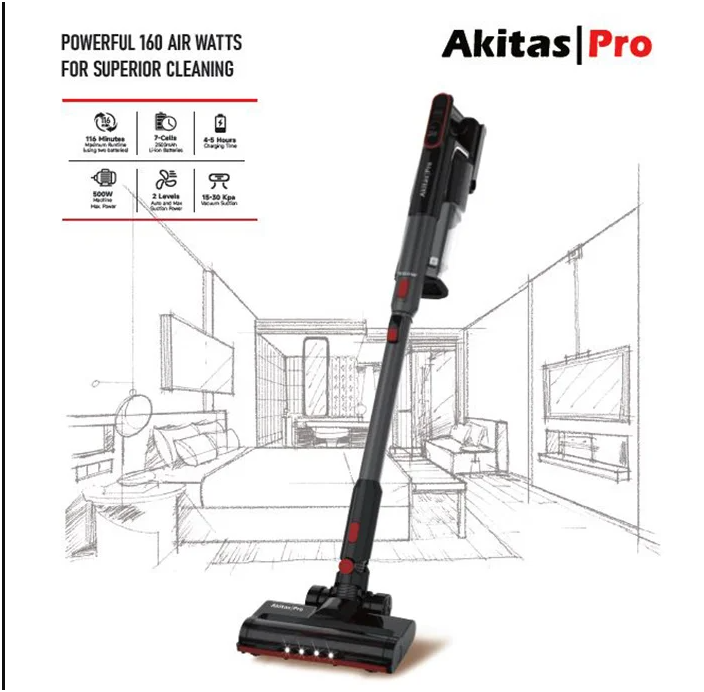 Akitas Pro V15 cordless Stick Vacuum cleaner