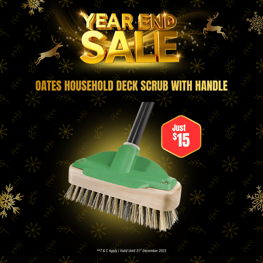 Oates Household Deck Scrub with Handle
