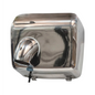 A stainless steel automatic wall-mounted hand dryer with a curved nozzle, shown against a plain white background.