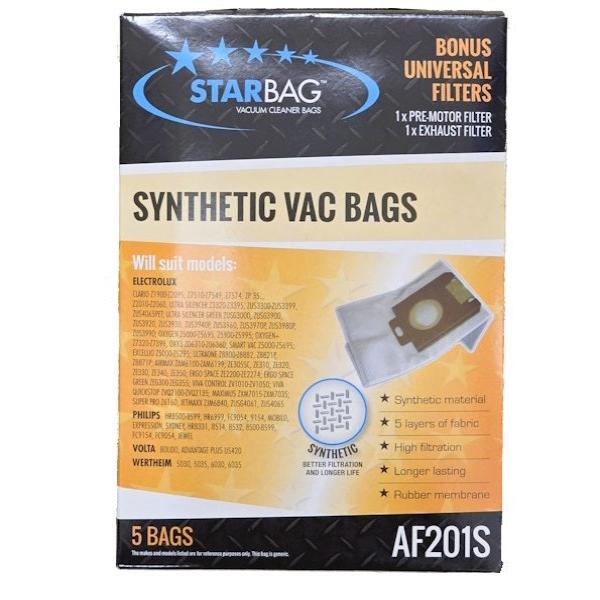 Starbag AF201S Synthetic Vacuum Cleaner Bags