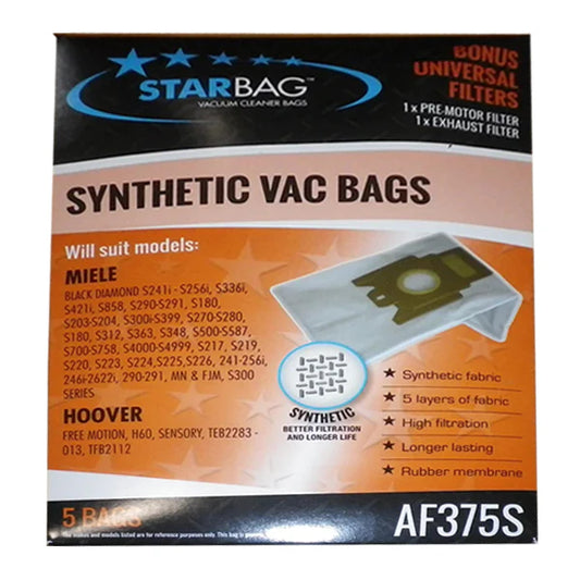 Starbag AF375S Synthetic Vacuum Cleaner Bags