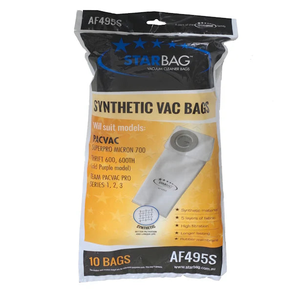 Starbags AF495S Synthetic Vacuum Cleaner Bags