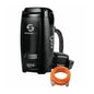 Black Stormpac Sure-A-C Water Filter System with an orange extension cord, shown on a solid white background.