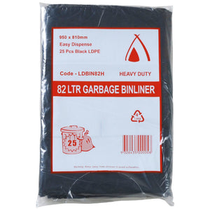 Tailored Packaging Heavy Duty 82L Bin Liners Black