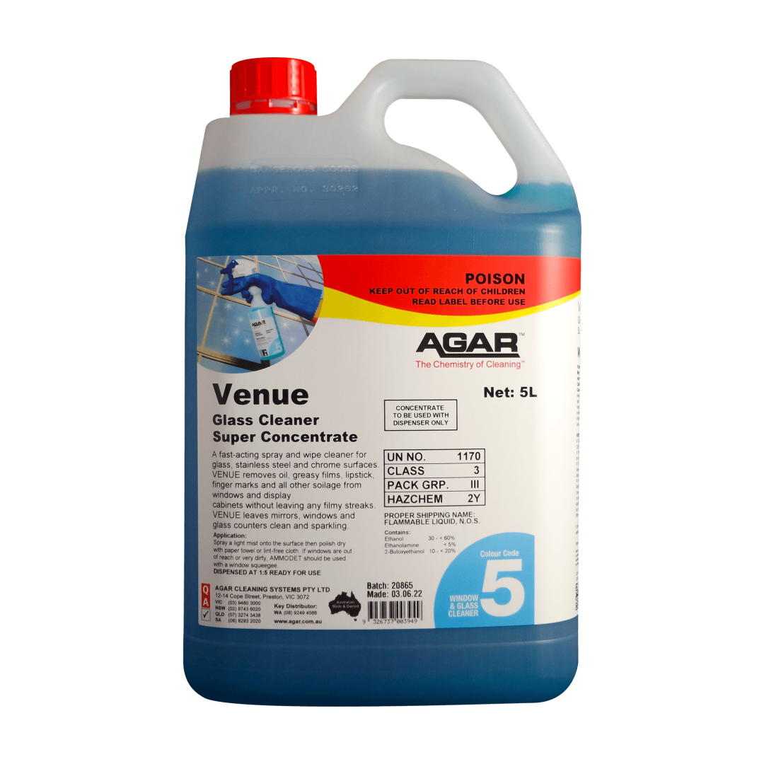 AGAR Venue Glass Cleaner Super Concentrate 5L