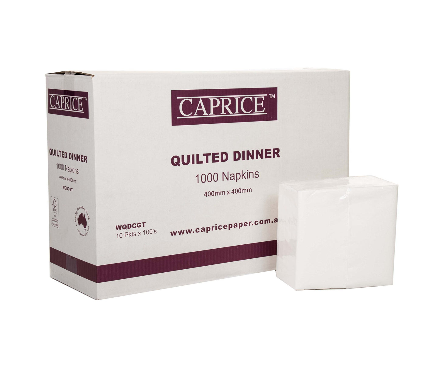 Caprice Quilted Dinner White GT Fold