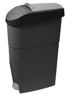 Dolphy Sanitary Bin with Paddle Black and Gray - 18L