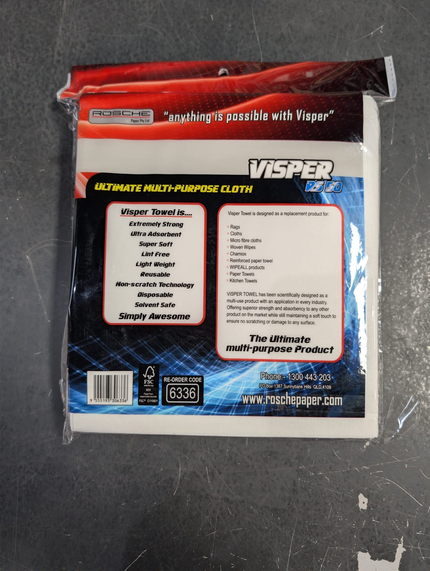 Rosche Visper R550 Multipurpose Cloth Towel 50 Pack