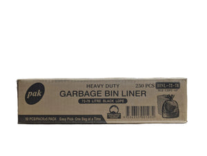 Pak 72-78L All Purpose Garbage Bin Liner 250 Pcs
