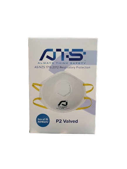 ATS P2 Valved Dust/Mist Respiratory Protection 15 Pcs Box