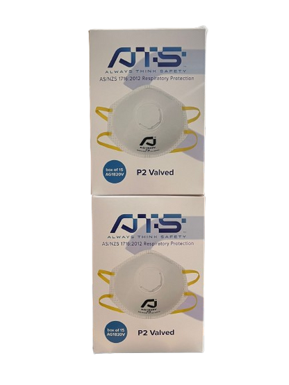 ATS P2 Valved Dust/Mist Respiratory Protection 15 Pcs Box