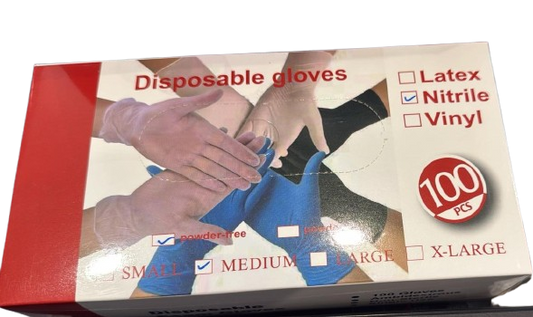 Q100 Disposal Gloves Nitrile Powder Free