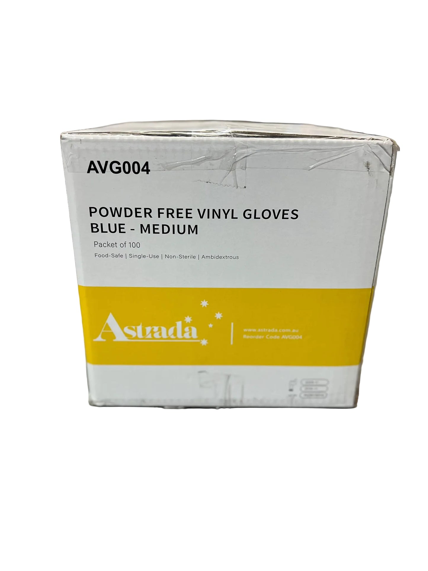 Astrada Powder Free Vinyl Gloves Blue - Medium