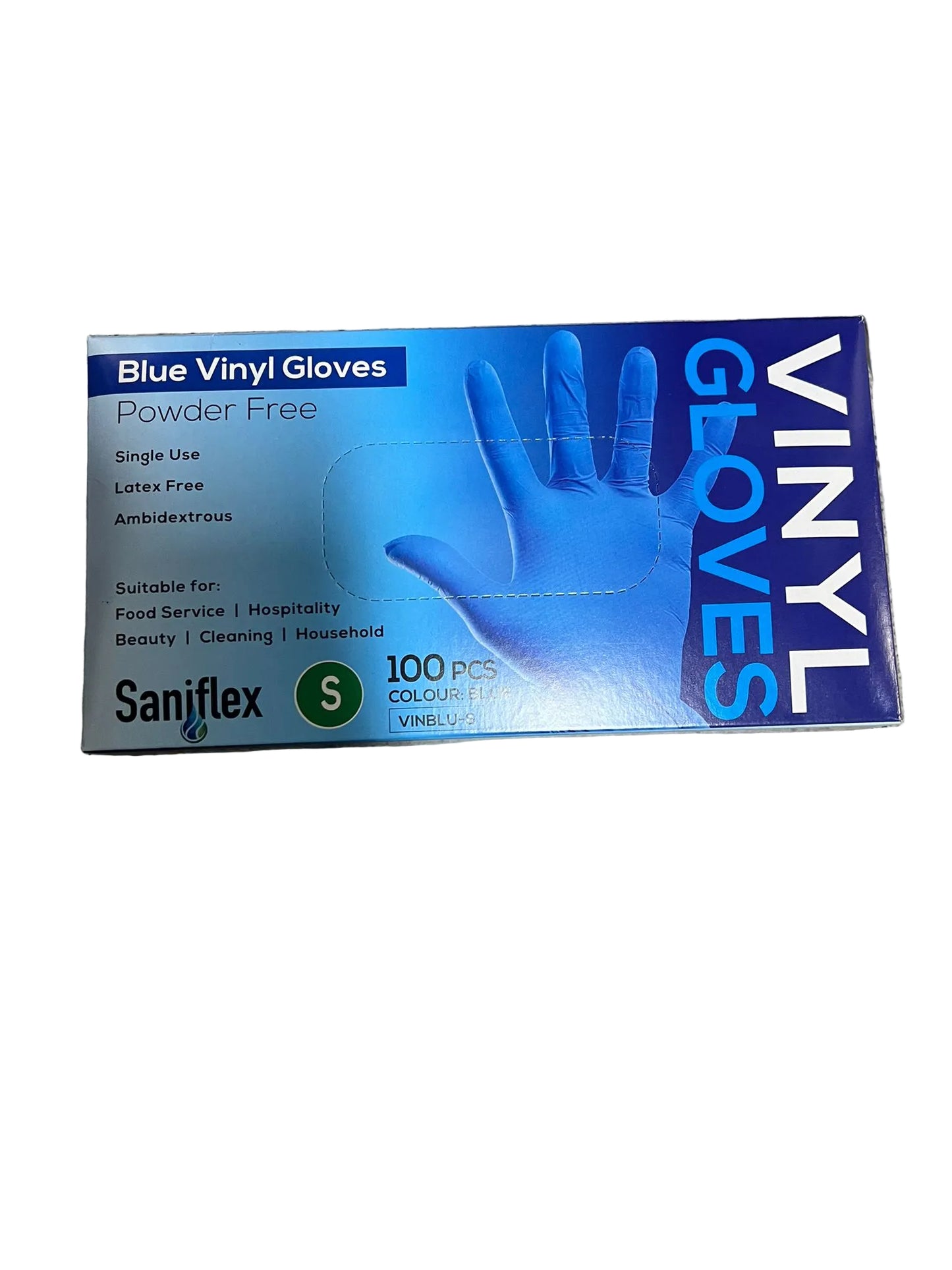 Saniflex Heavy Duty Blue Nitrile Gloves 100 Pack Small