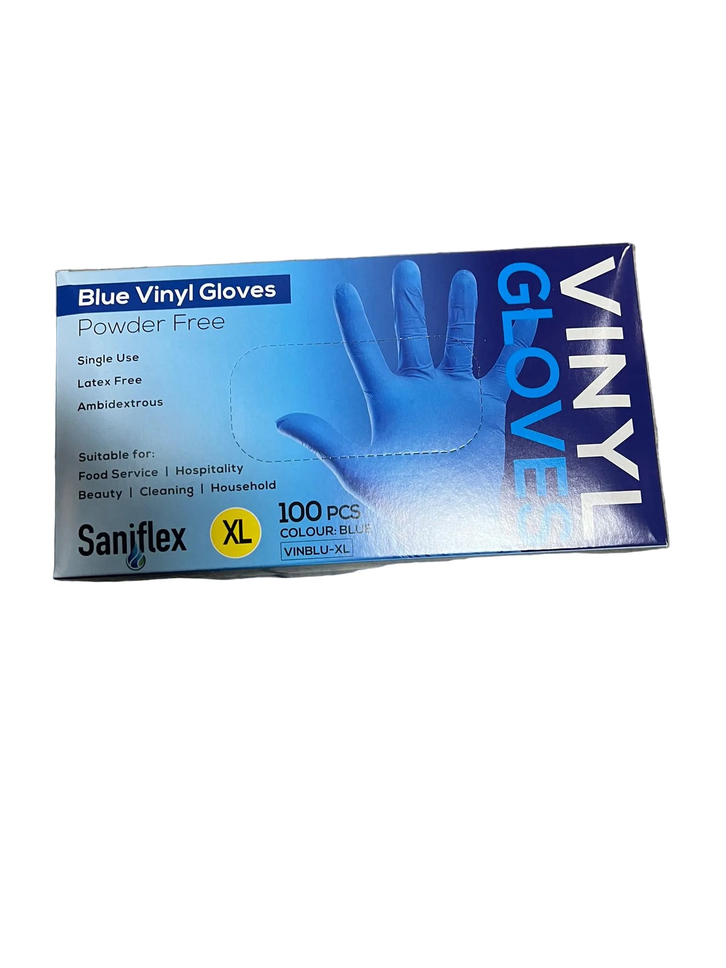 Saniflex Heavy Duty Blue Nitrile Gloves 100 Pack XL