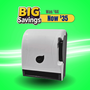 White Hand Roll Towel Dispenser