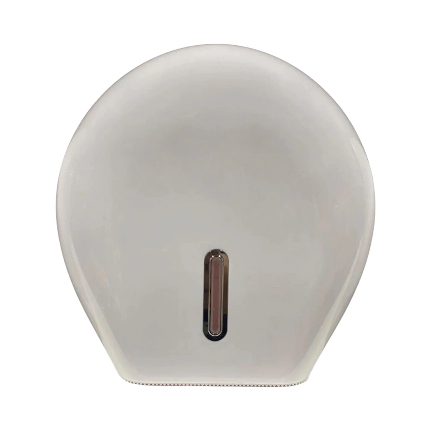 A white teardrop-shaped dispenser cover with a small vertical translucent window in the center, shown against a plain white background.