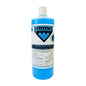 A bottle of WWC's Easy Squeegee High Force cleaning detergent, filled with bright blue liquid and featuring a white cap and a white label with blue and black branding.