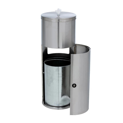 Wow Wipes - Antibacterial Wipes Dispenser + Bin – Freestanding Stainless Steel