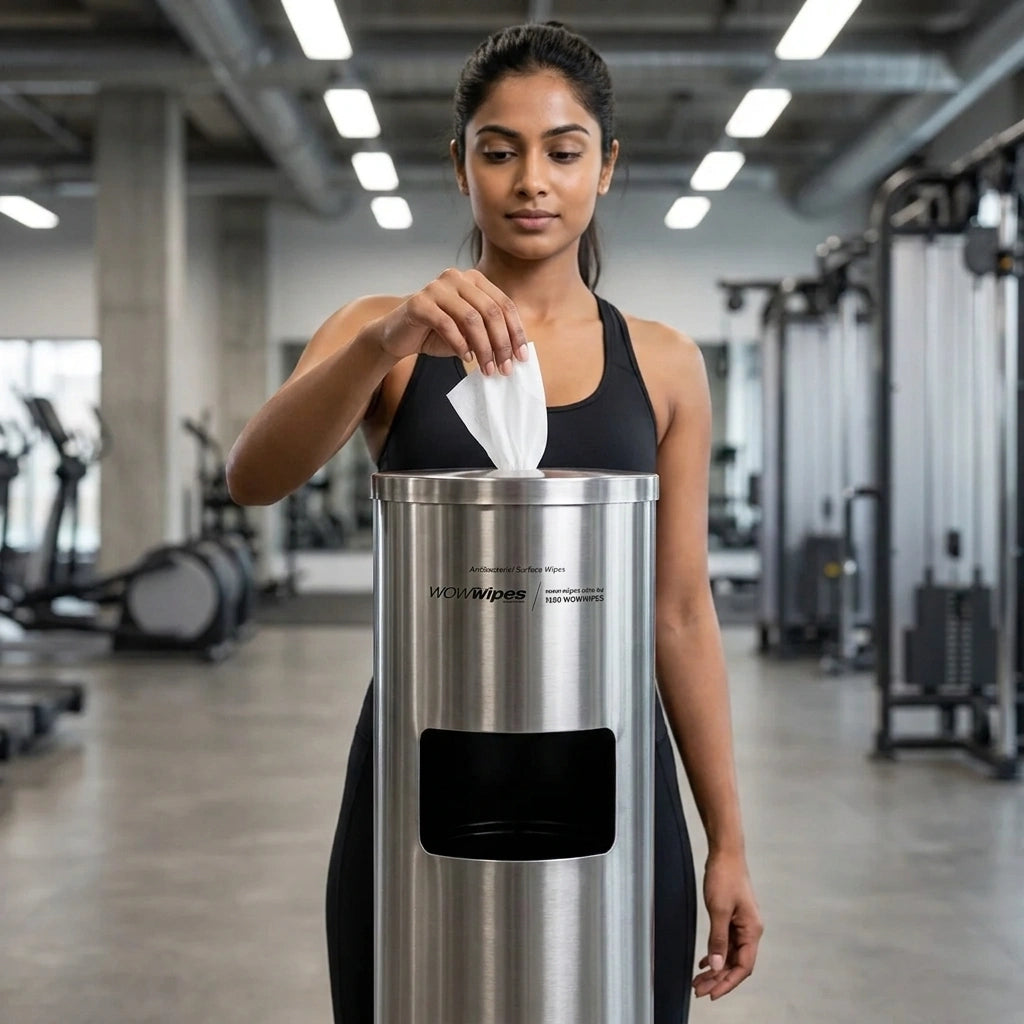 Wow Wipes - Antibacterial Wipes Dispenser + Bin – Freestanding Stainless Steel