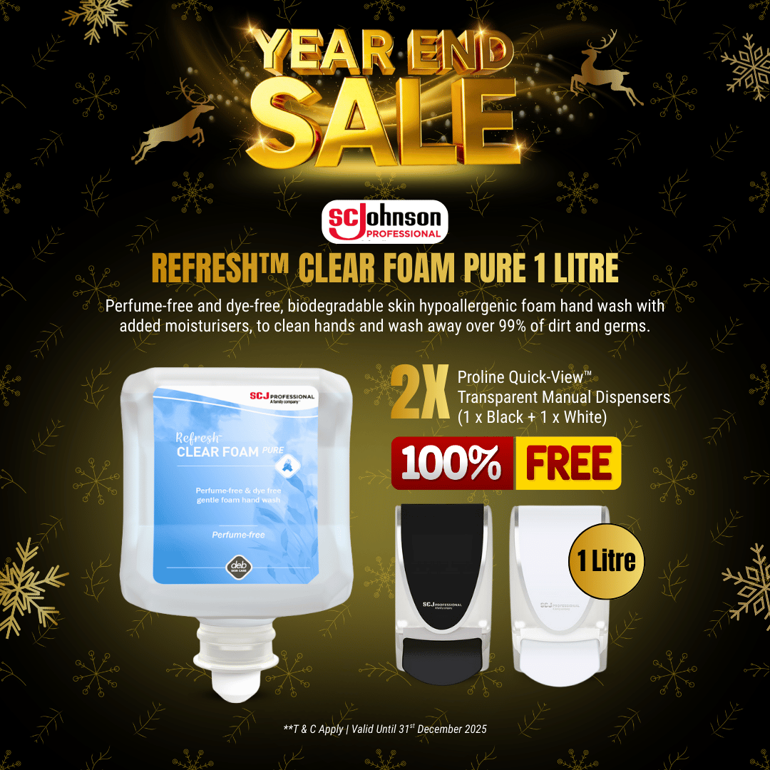 SC Johnson Refresh™ CLEAR FOAM PURE 1L + Free Black & White SCJ Dispensers