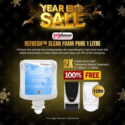 SC Johnson Refresh™ CLEAR FOAM PURE 1L + Free Black & White SCJ Dispensers