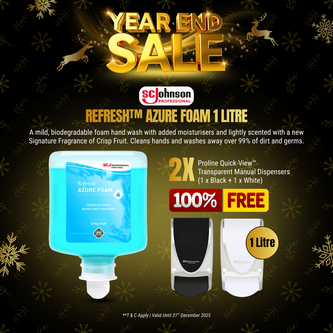 SC Johnson Refresh AZURE FOAM 1L + Free Black & White SCJ Dispensers