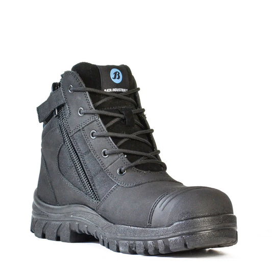 Bata Industrials Zippy Black Mens Safety Boots