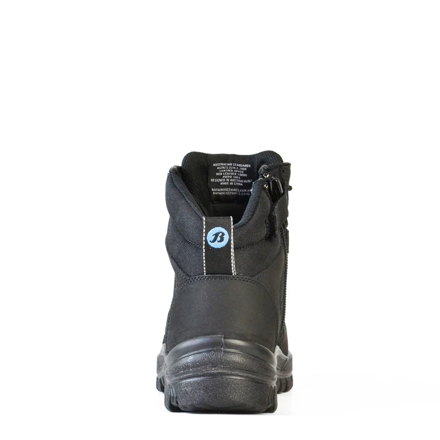 Bata Industrials Zippy Black Mens Safety Boots