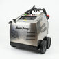 A stainless steel and black wheeled industrial machine with the brand name 'Aussie Pumps' printed on the front, photographed on a clean white studio background.