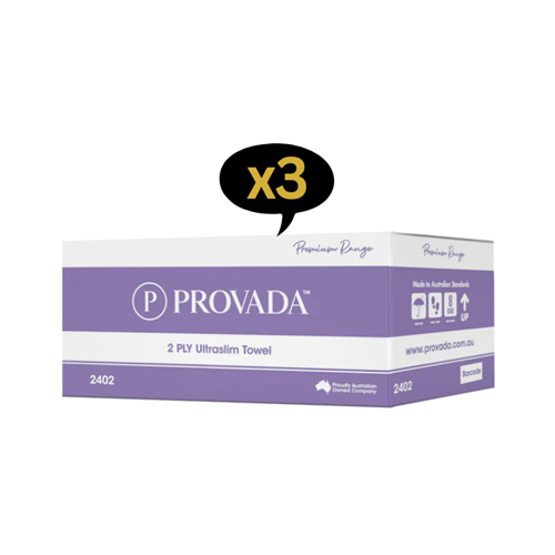 PROVADA Premium 2ply Ultraslim Towel 24cm x 23.5cm