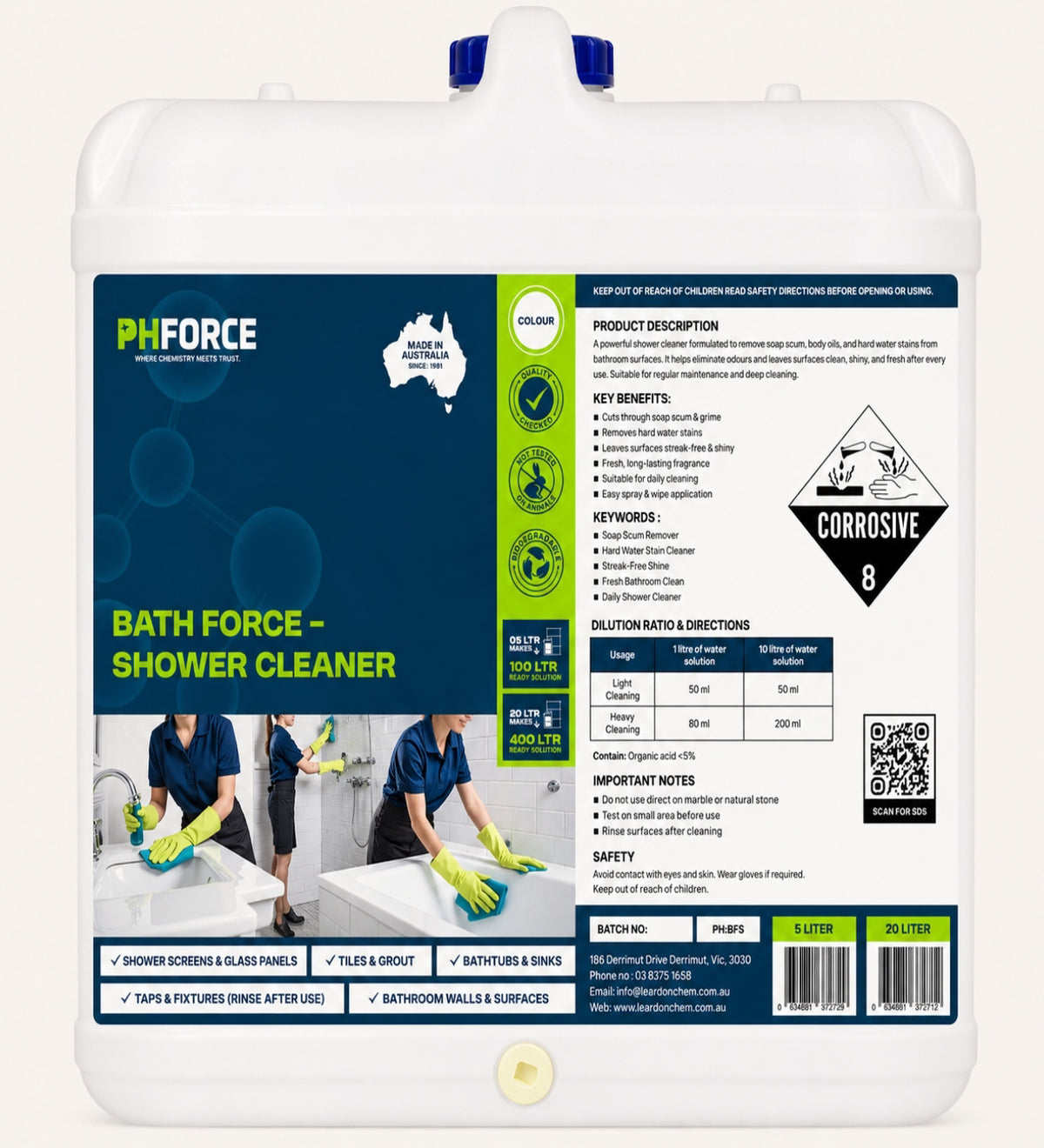 PHFORCE Bathforce- Shower Cleaner
