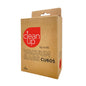 A brown cardboard box of unifit Clean Up Vacuum Bags CU605, featuring a red circular logo with white text on the front, set against a plain white background.