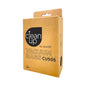 A brown kraft paper box of Quickfit Clean Up Vacuum Bags CU505, featuring a black circular logo and product text, shown on a plain white background.