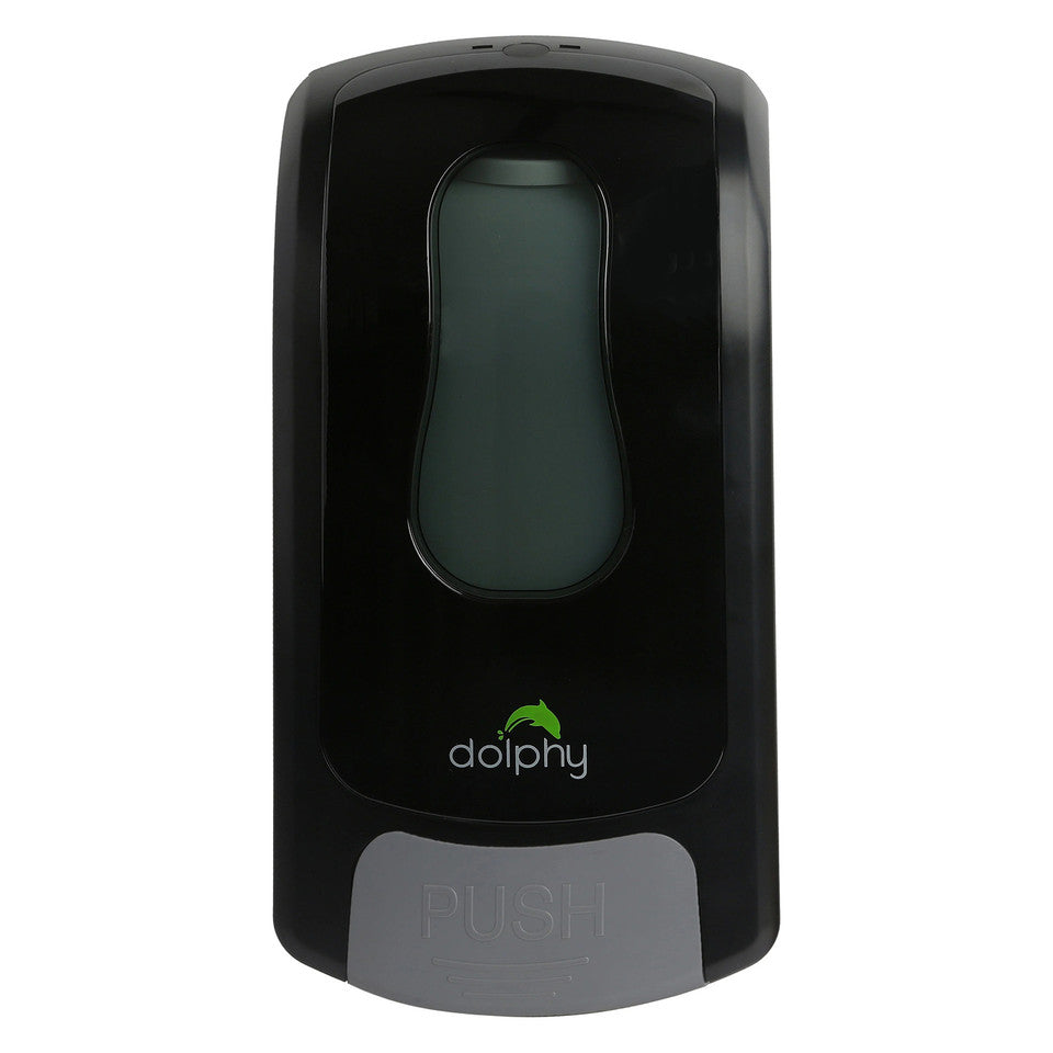 Dolphy Manual Soap-Sanitiser Dispenser 1L - Black Spray