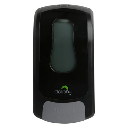 Dolphy Manual Soap-Sanitiser Dispenser 1L - Black Spray