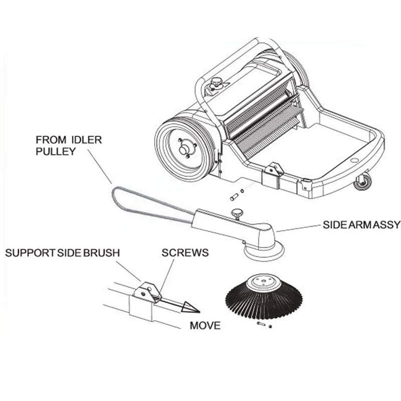 HAKO Manual Flipper + Push Walk Behind Floor Sweeper