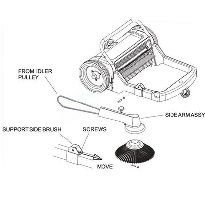 HAKO Manual Flipper + Push Walk Behind Floor Sweeper